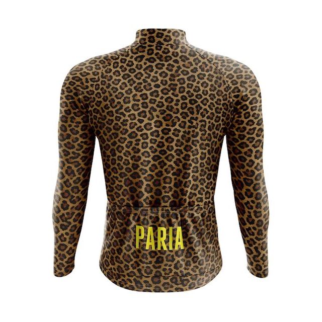 Dark Leopard Long Sleeve Cycling Jersey