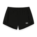 Black shorts with 'PARIA' branding on a white background