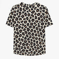 Leopard print t-shirt on a white background