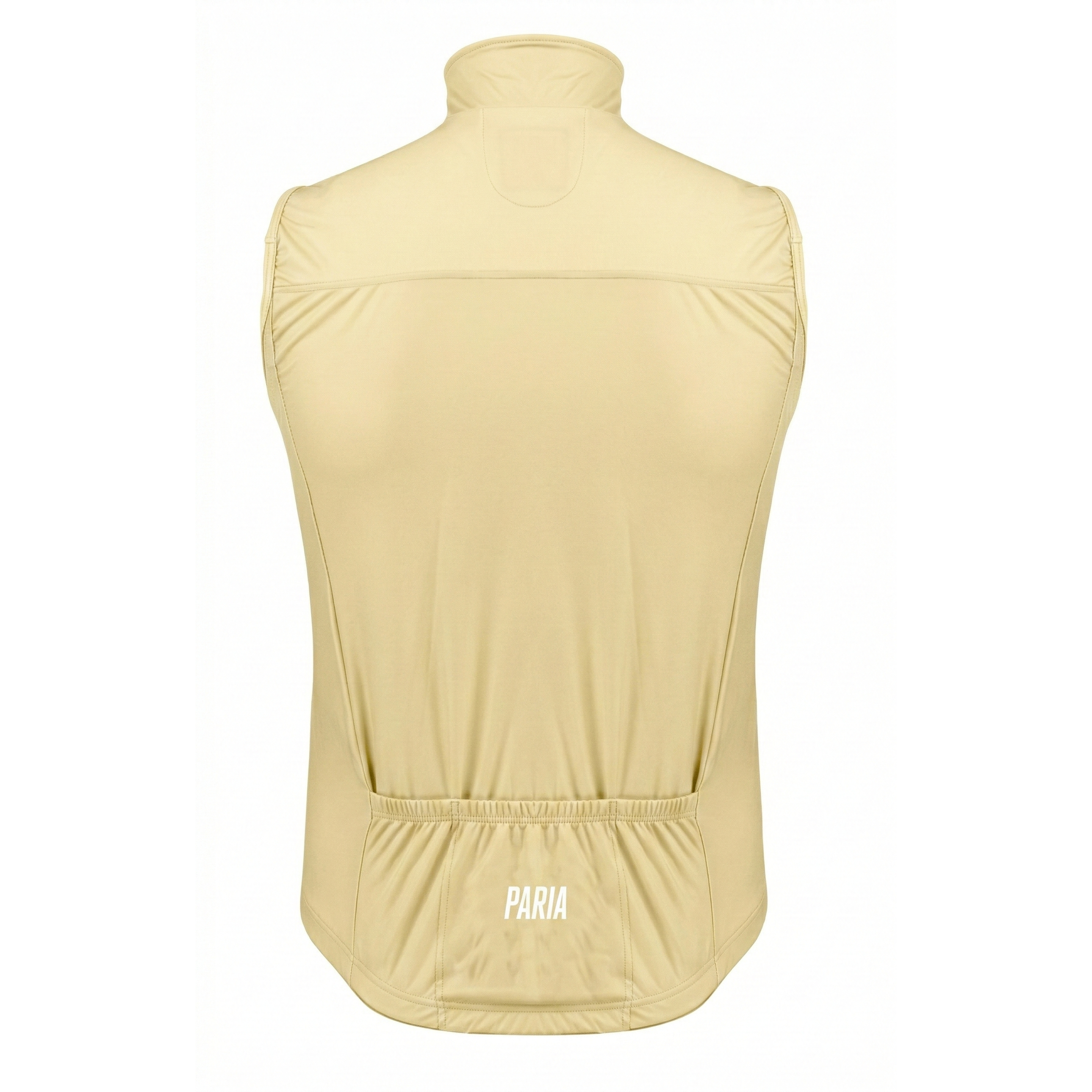 Light_yellow mens cycling vest with 3 rear pockets
