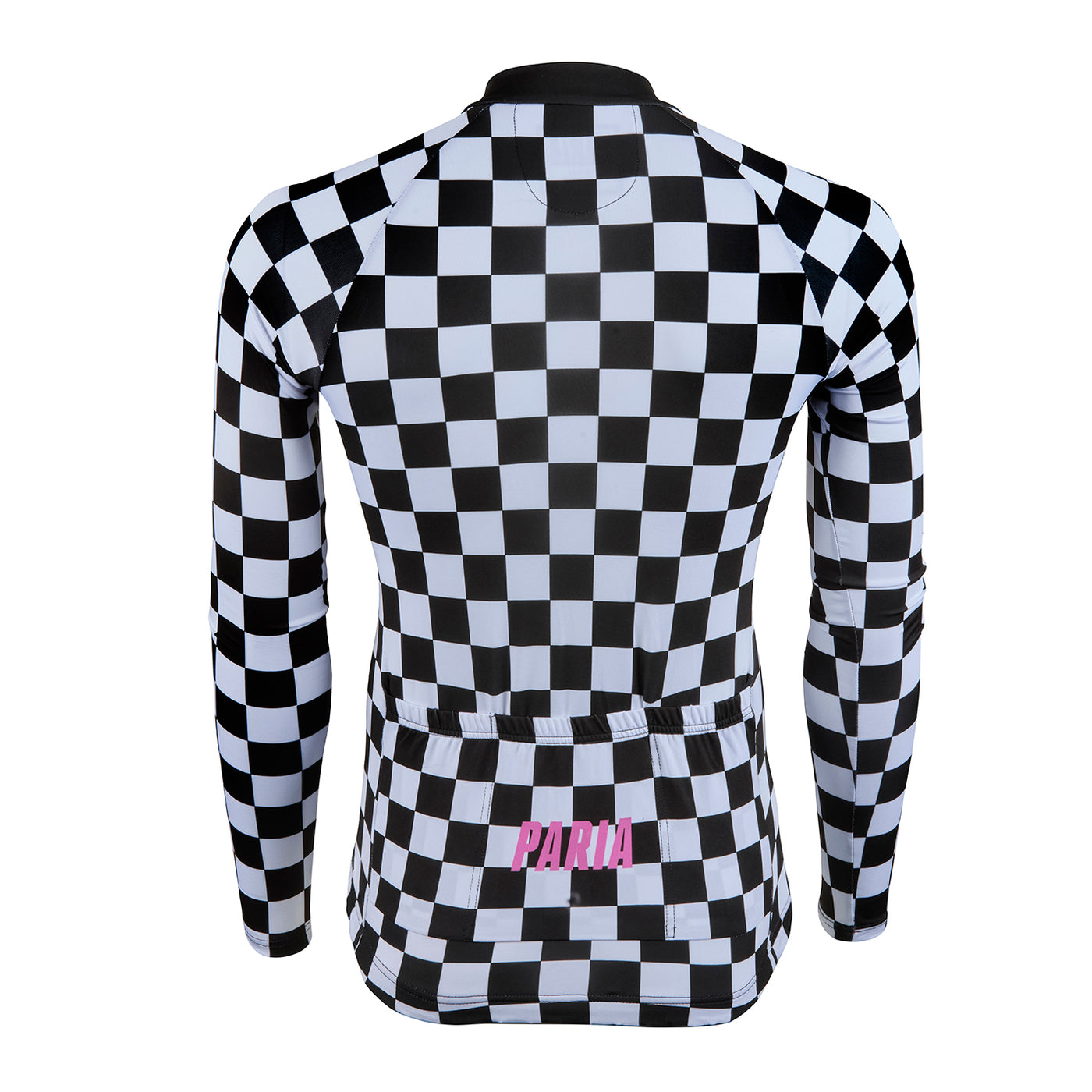 Wreckerboard Checked Aero Long Sleeve Cycling Jersey