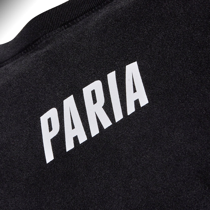 PARIA Raw Tee Stone Washed Black gallery image