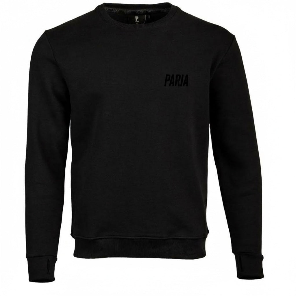 PARIA  Core Black Utility Cycling Sweatshirt