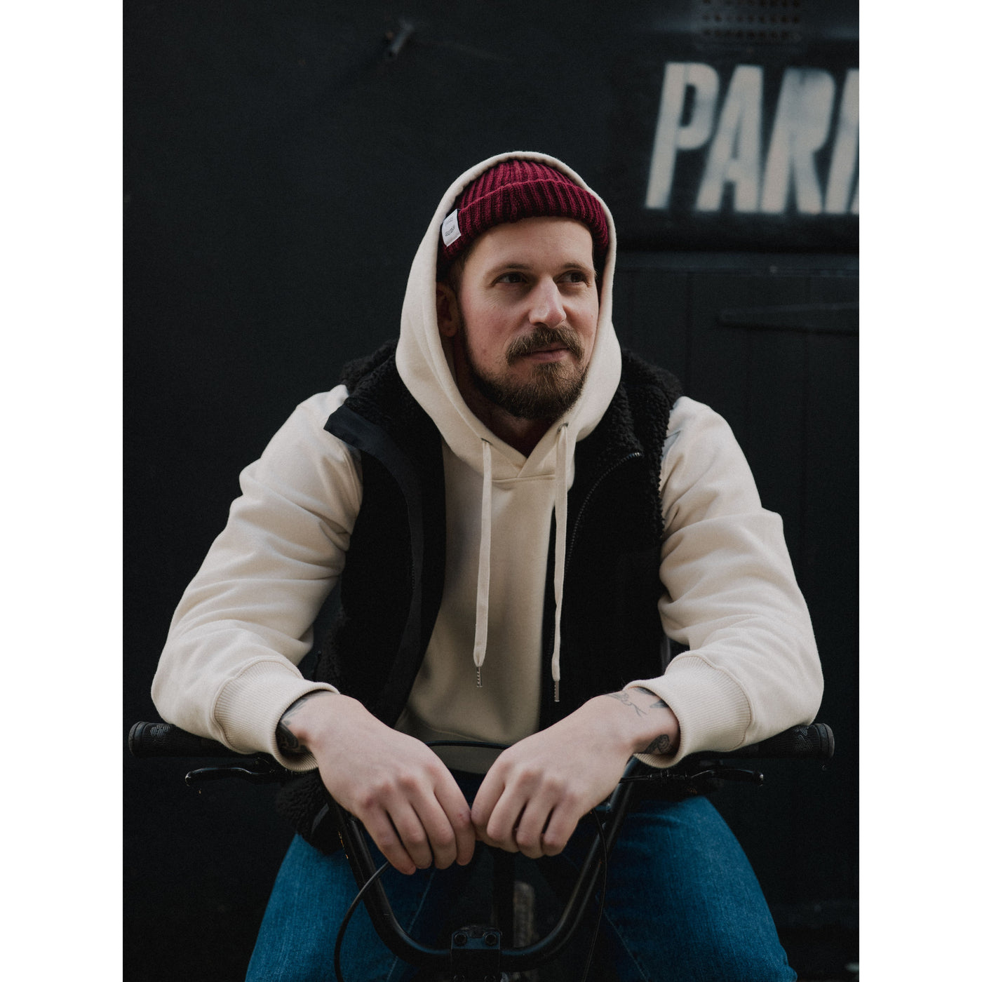 Black Sherpa Fleece Commuter Cycling Gilet