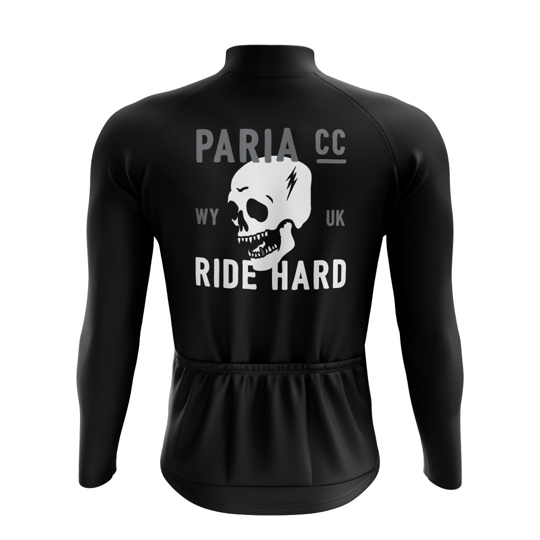 RIDE HARD Skull Long Sleeve Winter Jersey