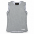 A sleeveless ribbed knit tank top in light gray with a small white 'UNORDINARY' logo printed near the bottom right hem, shown against a plain white background.