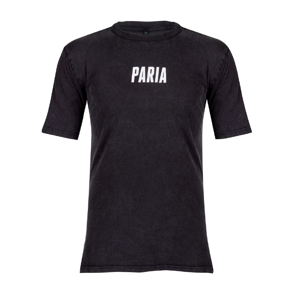 PARIA Raw Tee Stone Washed Black