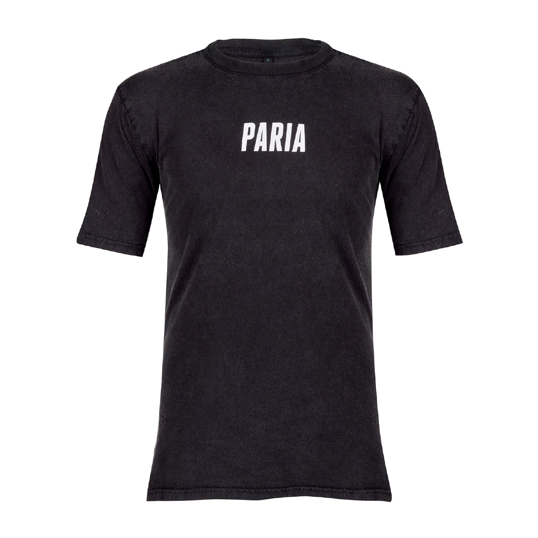 PARIA Raw Tee Stone Washed Black