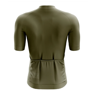 Olivgrünes Race Fit Radtrikot für Damen