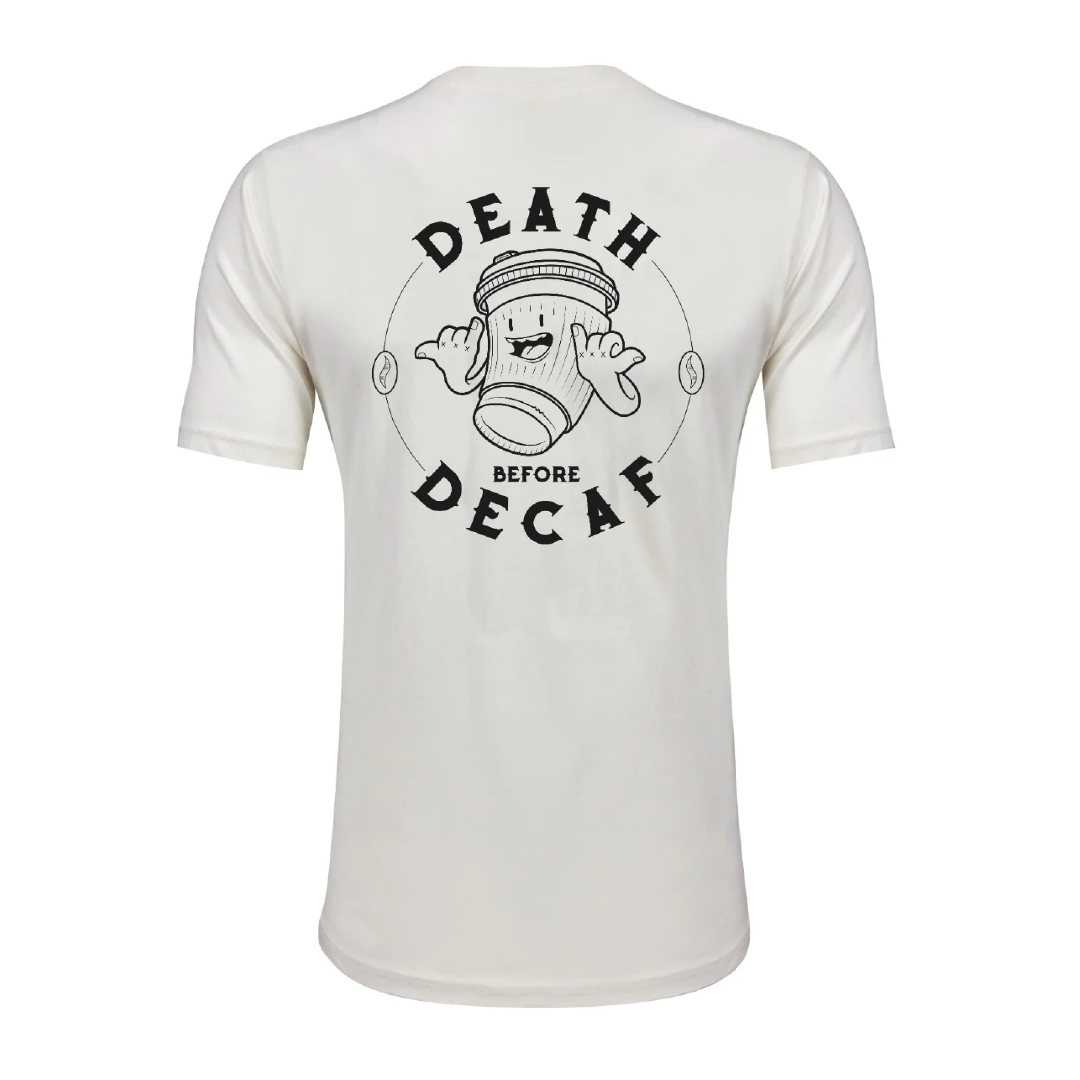 Death before Decaf // White T-shirt