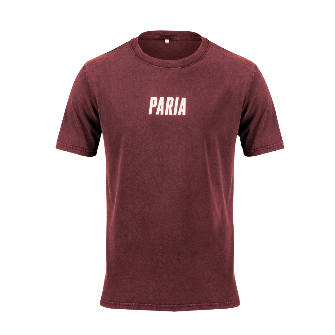 PARIA Raw Tee Burgundy