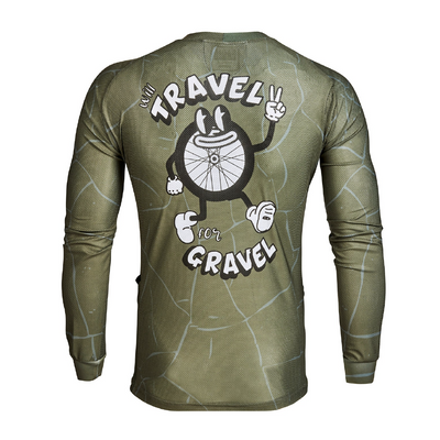 Travel For Gravel  Long Sleeve Gravel T-shirt
