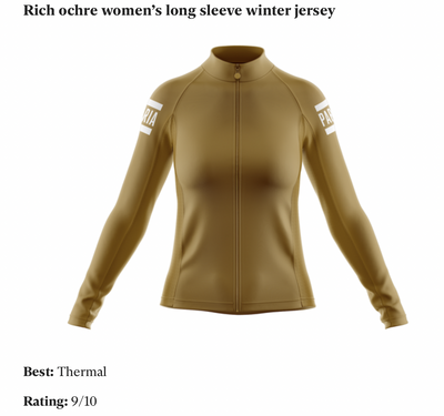 Rich Ochre Women's ls Winter Jersey | hoban